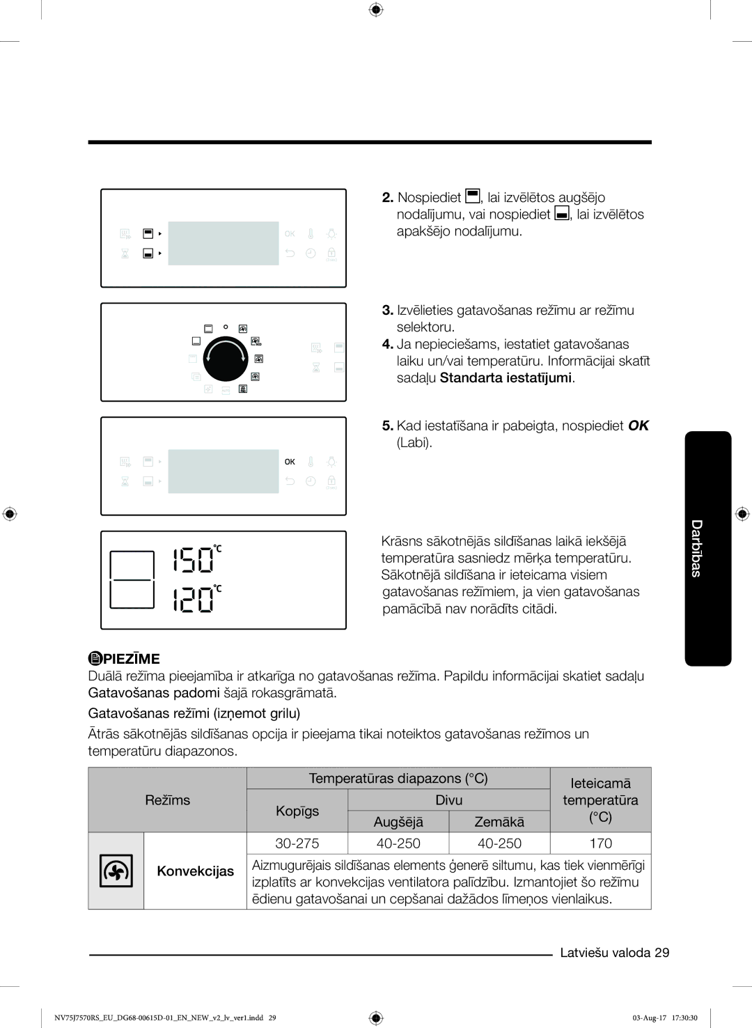 Samsung NV75J7570RS/EO manual Piezīme 