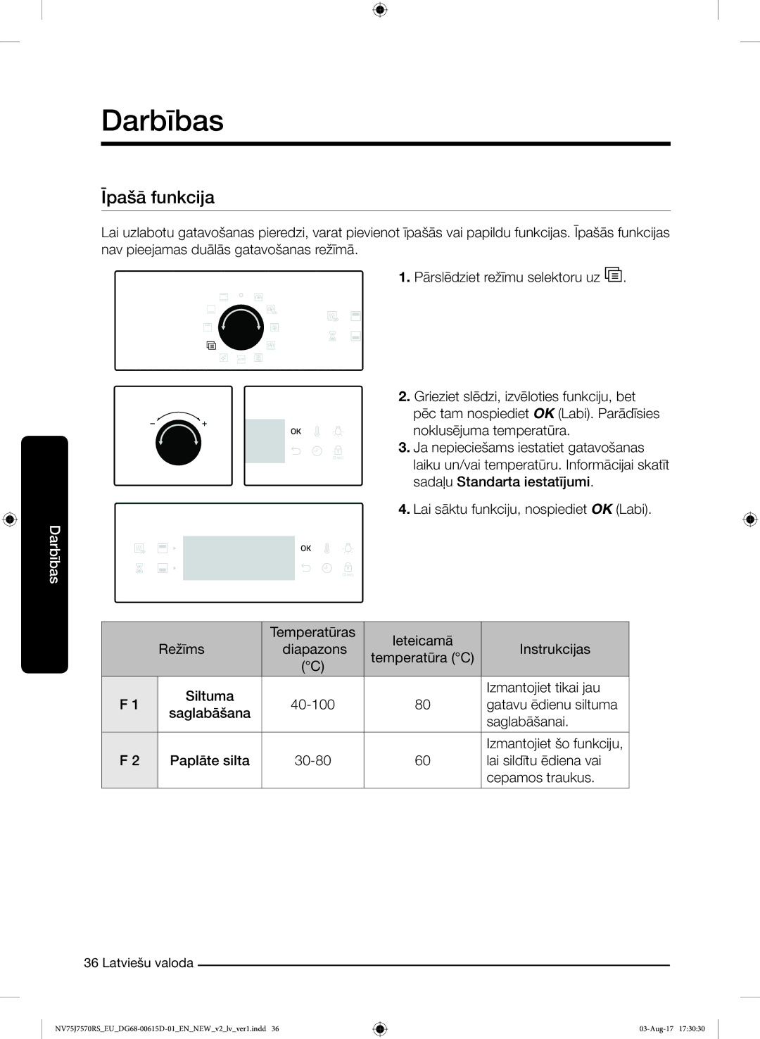 Samsung NV75J7570RS/EO manual Īpašā funkcija 