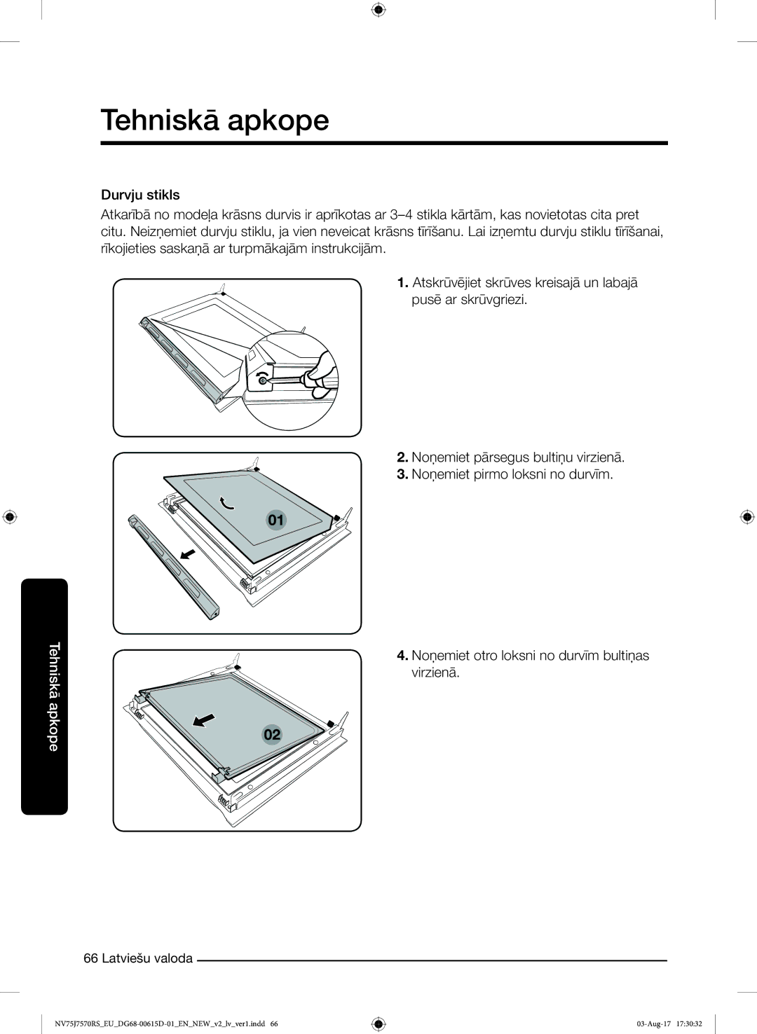 Samsung NV75J7570RS/EO manual Tehniskā apkope 