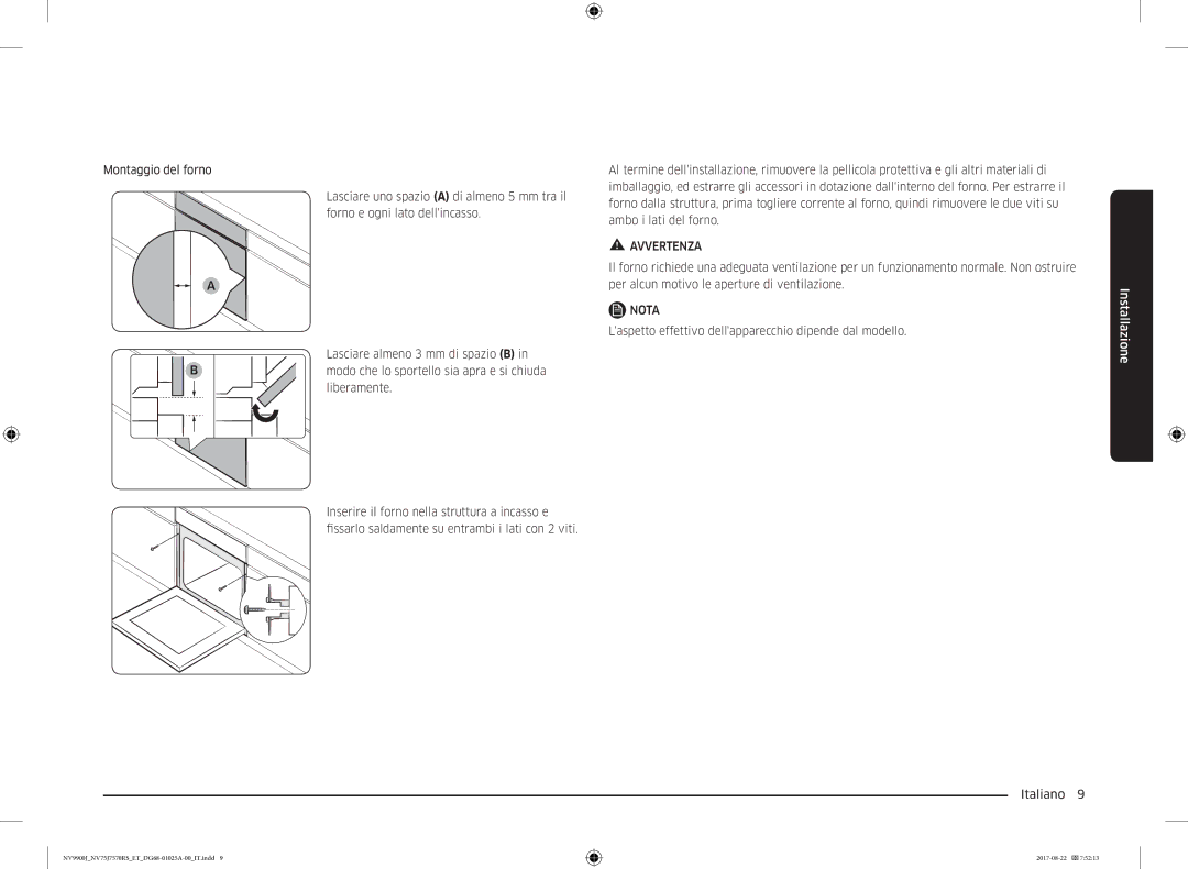 Samsung NV75J7570RS/ET manual Liberamente 