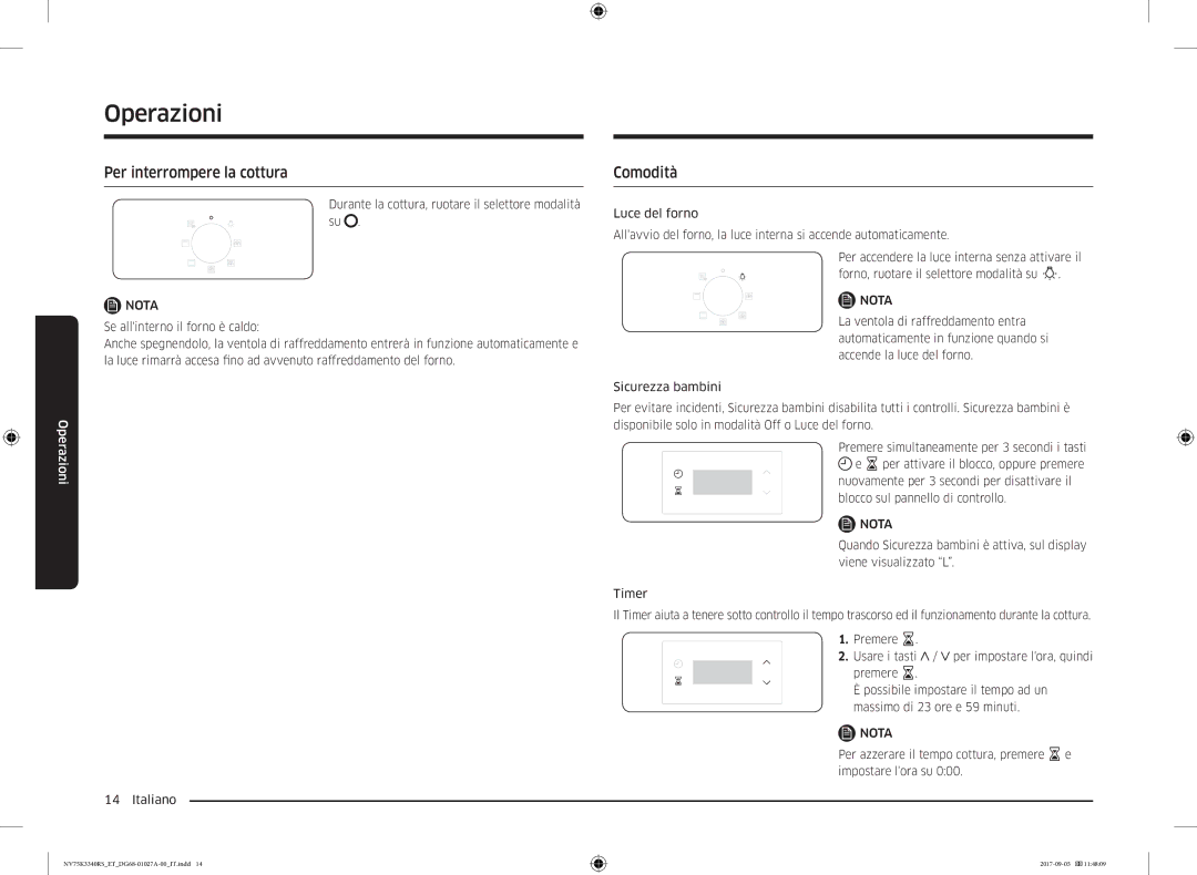 Samsung NV75K3340RB/ET, NV75K3340RS/ET manual Per interrompere la cottura, Comodità 