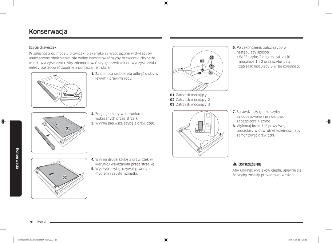 Samsung NV75K3340RS/EO manual Konserwacja 