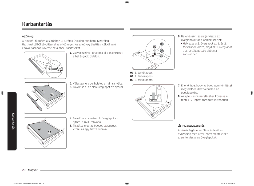 Samsung NV75K3340RS/EO manual Karbantartás 