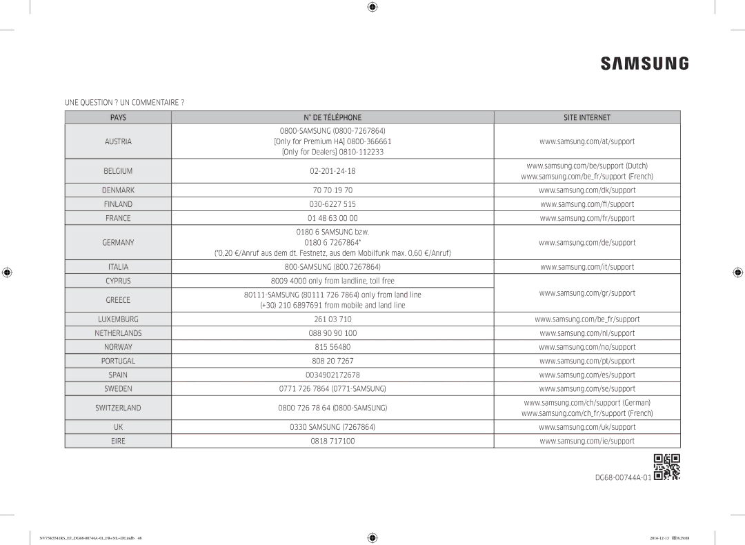 Samsung NV75K5541RS/EG, NV75K5541BS/EF, NV75K5541RS/EF manual 261 03, 808 20, 0034902172678 