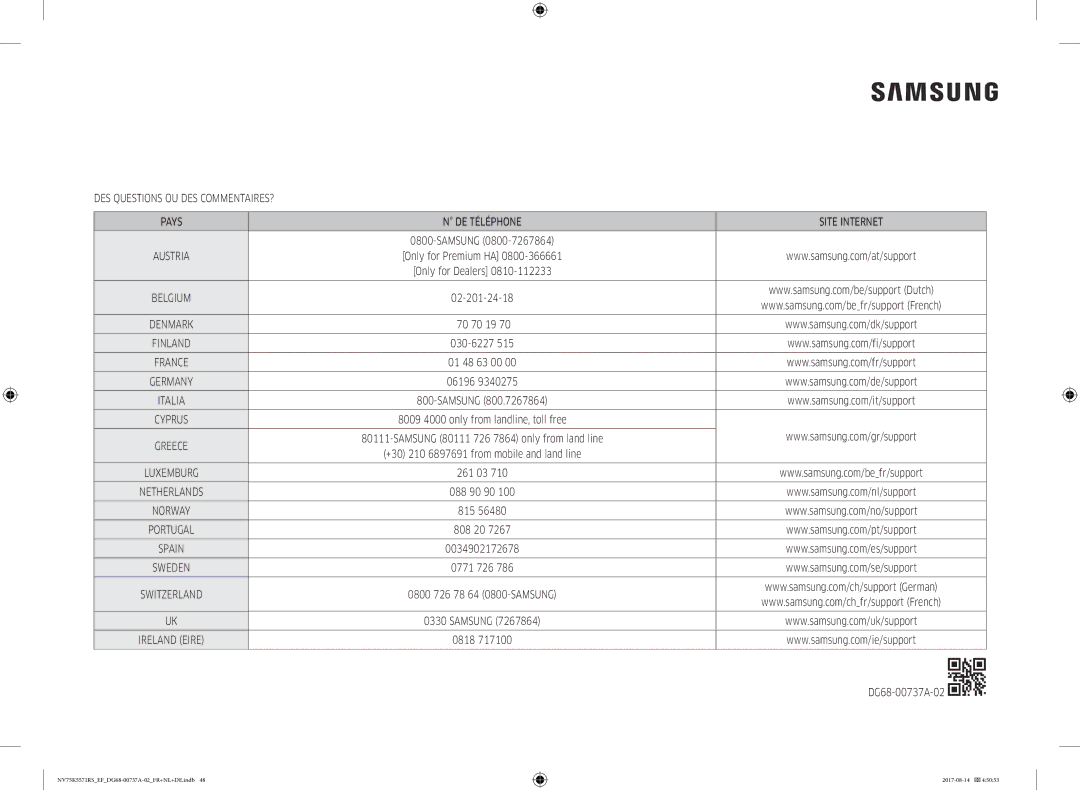 Samsung NV75K5571RM/EF manual Samsung 