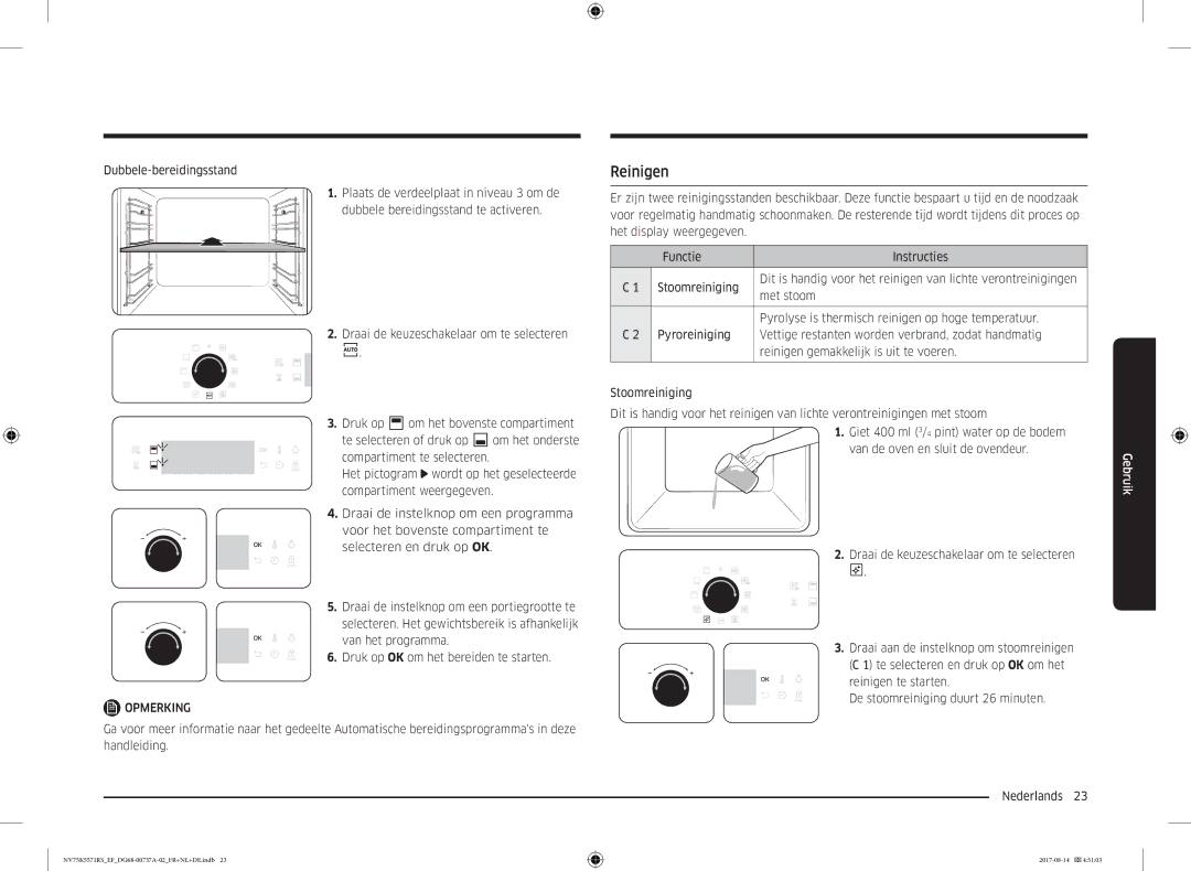 Samsung NV75K5571RM/EF manual Reinigen 