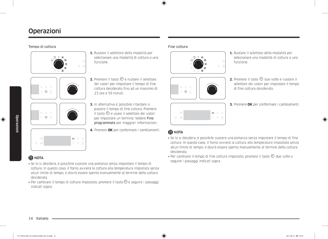 Samsung NV75K5571RS/ET manual Operazioni 