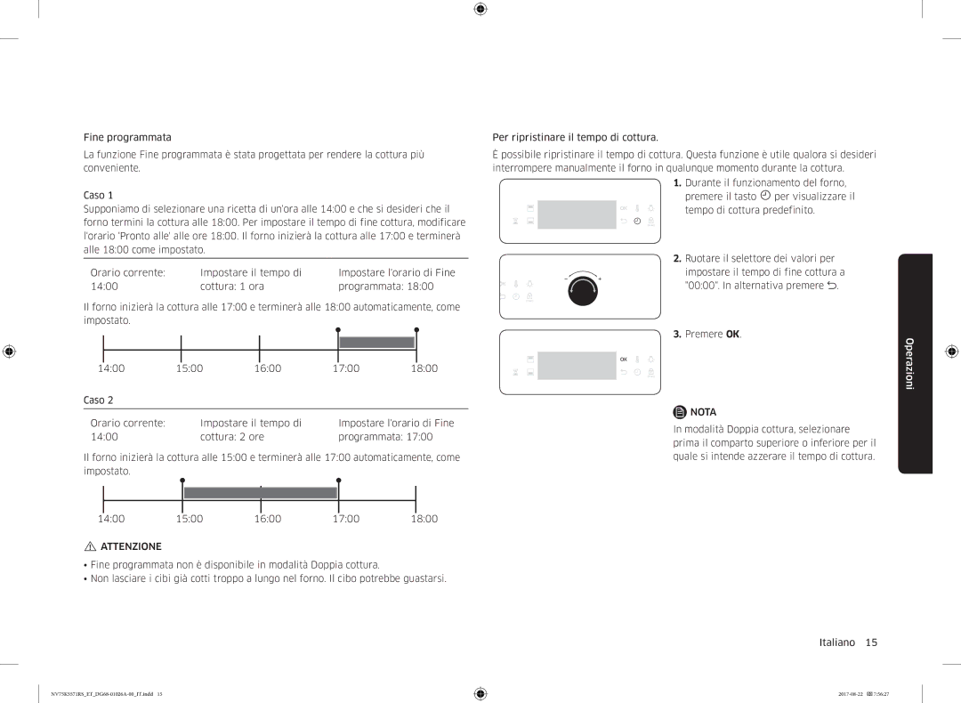 Samsung NV75K5571RS/ET manual Attenzione 