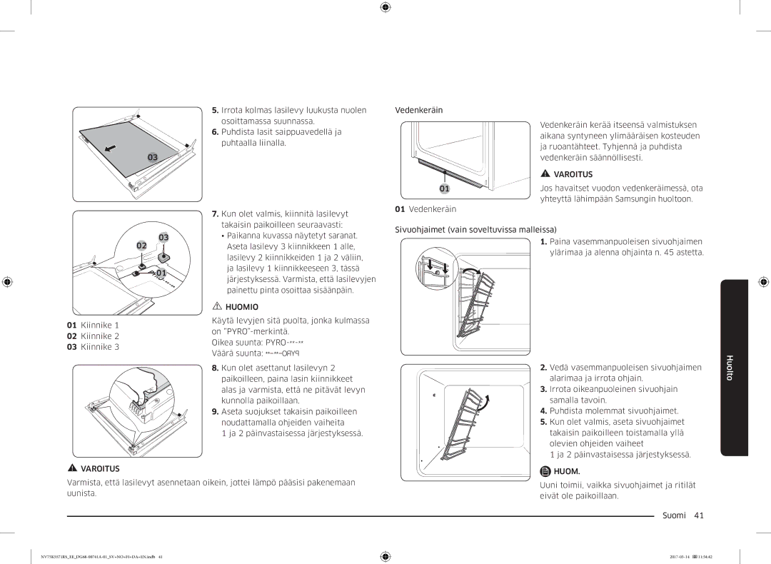 Samsung NV75K5571RS/EE, NV75M5572RS/EE manual Irrota kolmas lasilevy luukusta nuolen 