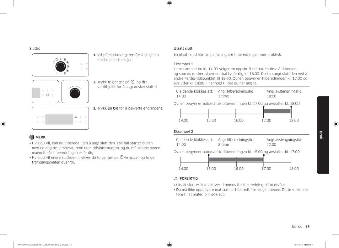 Samsung NV75K5571RS/EE, NV75M5572RS/EE manual Forsiktig 