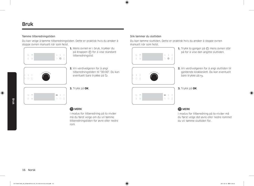 Samsung NV75M5572RS/EE, NV75K5571RS/EE manual Bruk 