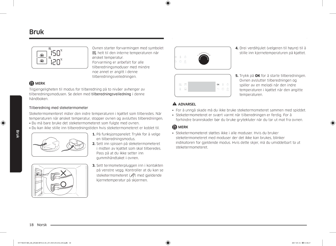 Samsung NV75M5572RS/EE, NV75K5571RS/EE manual Bruk 