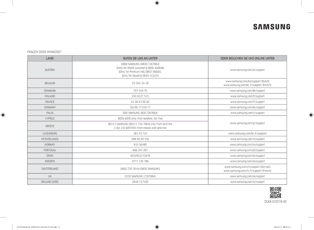 Samsung NV75N5641RS/EF manual 02-201-24-18 