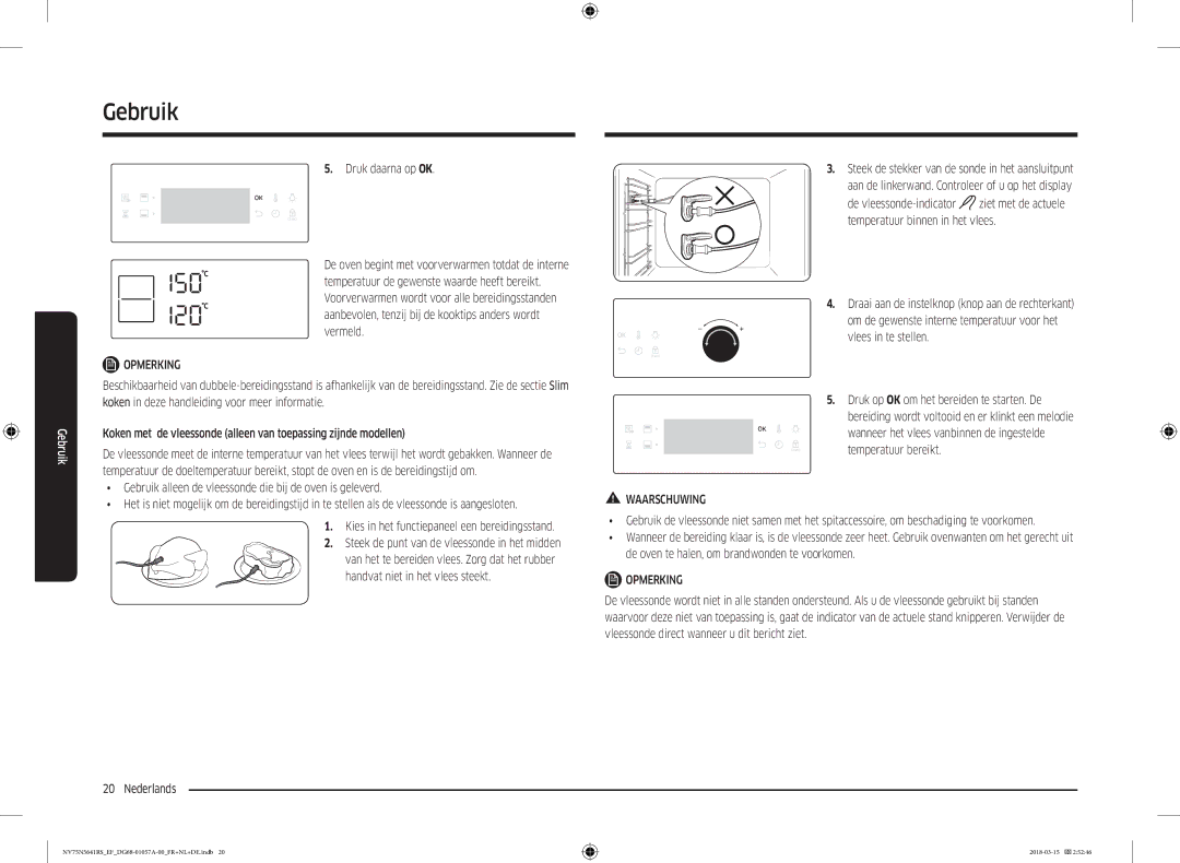 Samsung NV75N5641RS/EF manual Waarschuwing 