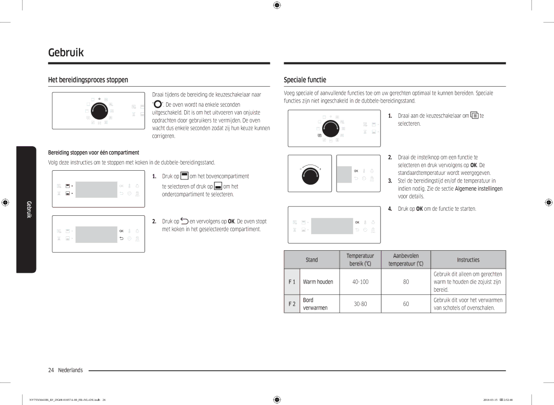 Samsung NV75N5641RS/EF manual Het bereidingsproces stoppen, Speciale functie 