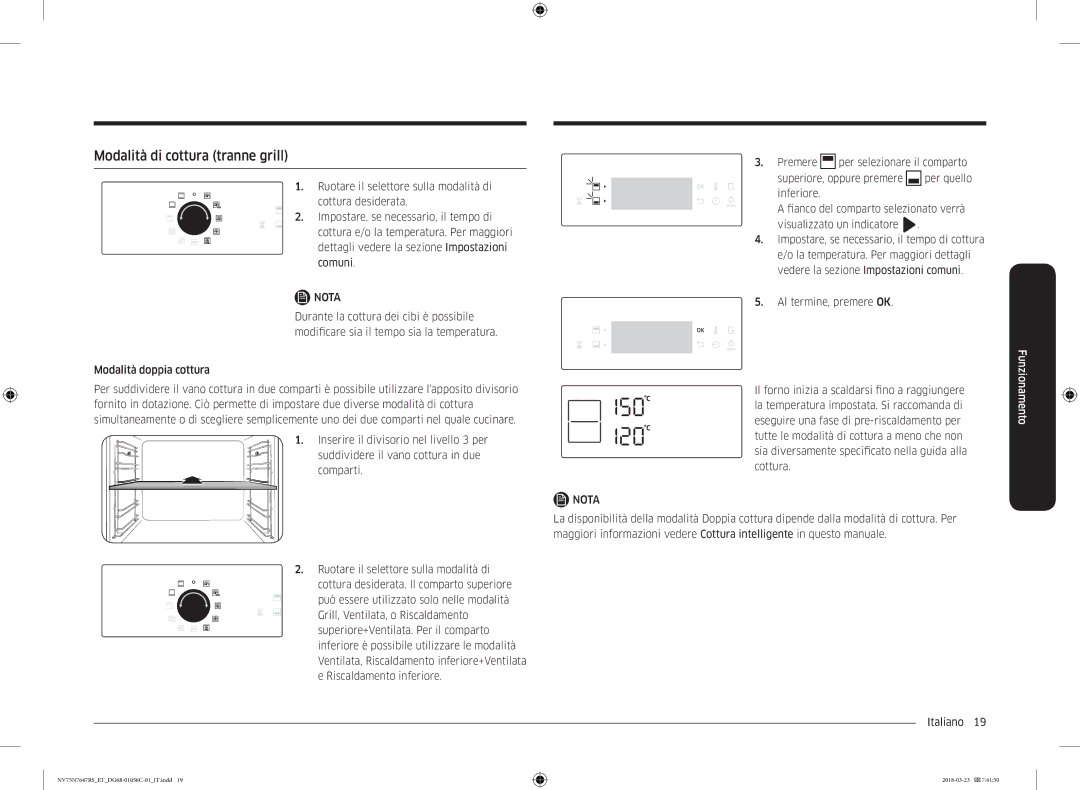 Samsung NV75N7647RS/ET manual Modalità di cottura tranne grill 