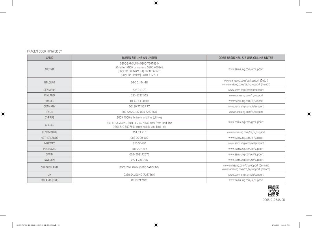 Samsung NV75N7677RS/EF manual 02-201-24-18 