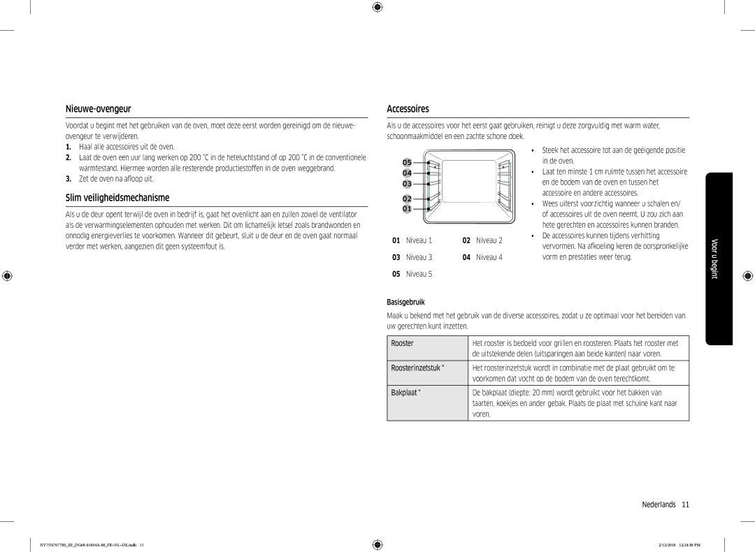 Samsung NV75N7677RS/EF manual Nieuwe-ovengeur, Slim veiligheidsmechanisme 