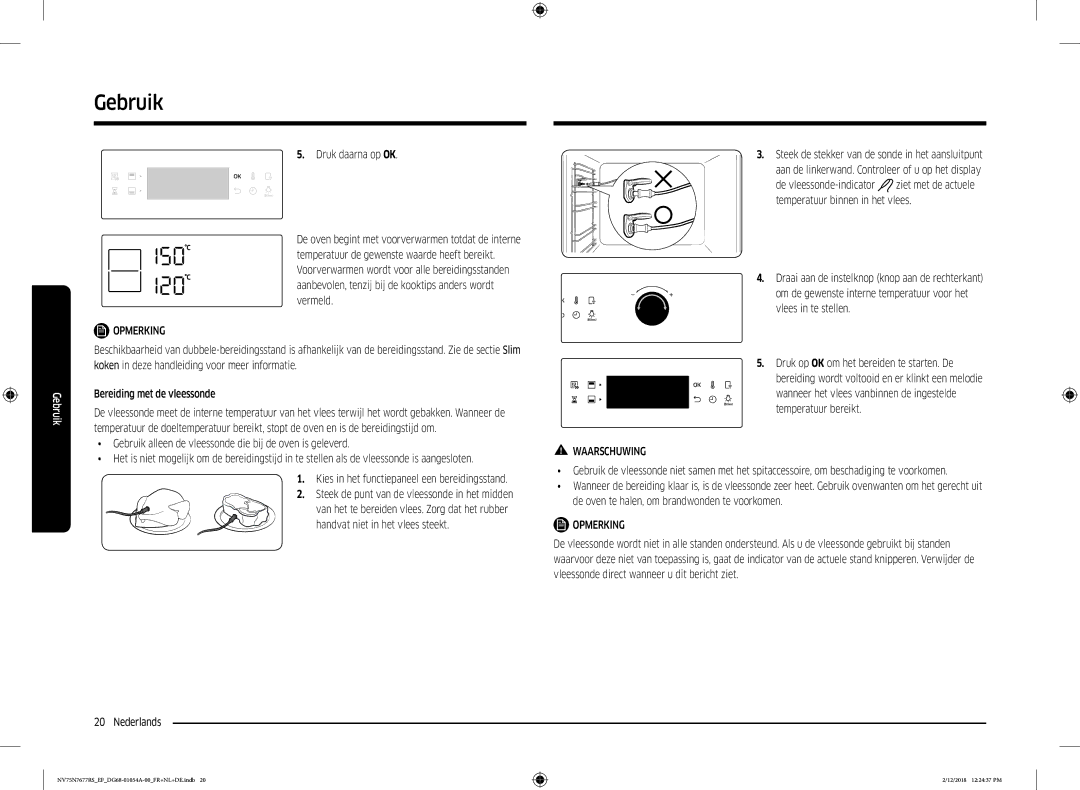 Samsung NV75N7677RS/EF manual NV75N7677RSEFDG68-01054A-00FR+NL+DE.indb 12/2018 122437 PM 