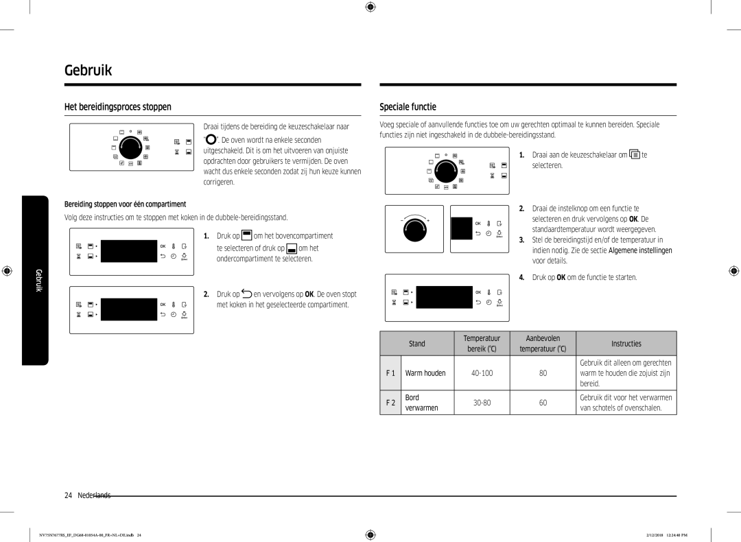 Samsung NV75N7677RS/EF manual Het bereidingsproces stoppen, Speciale functie 