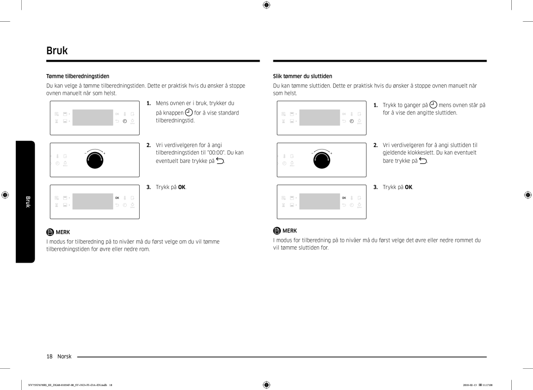 Samsung NV75N7678RS/EE manual Bruk 