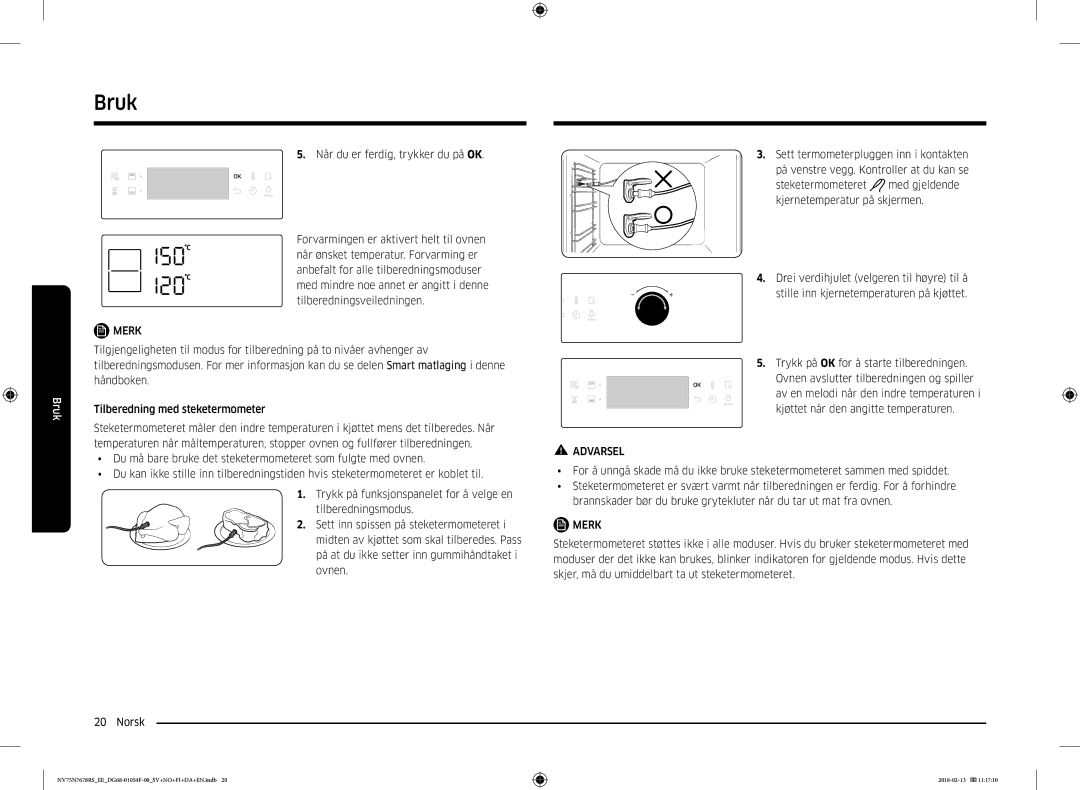 Samsung NV75N7678RS/EE manual Bruk 