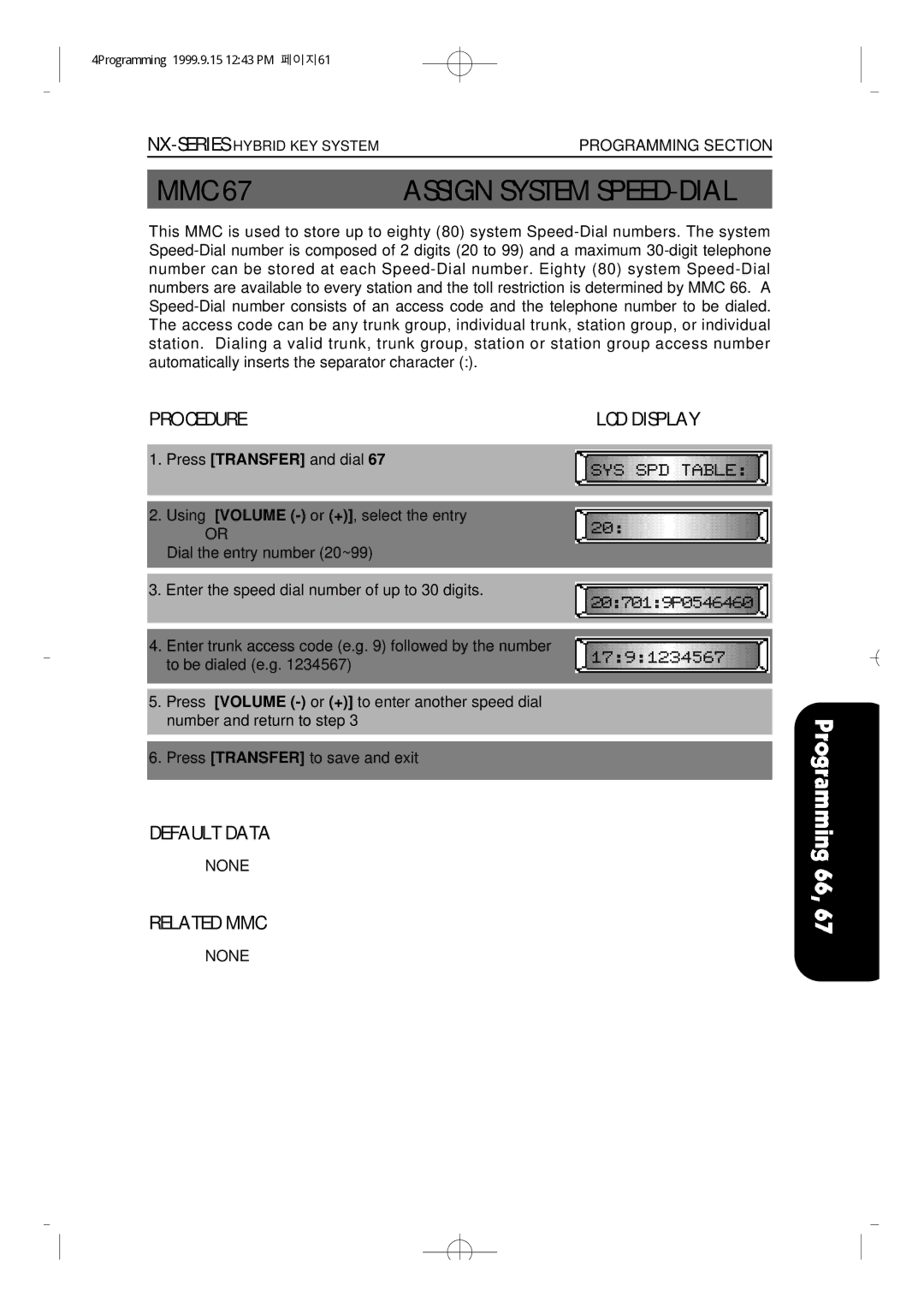 Samsung NX-308 technical manual Assign System SPEED-DIAL 