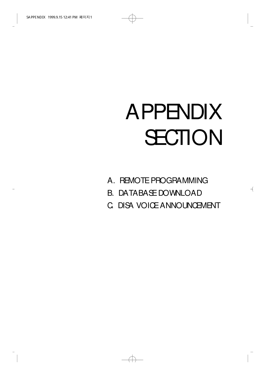 Samsung NX-308 technical manual Appendix Section 