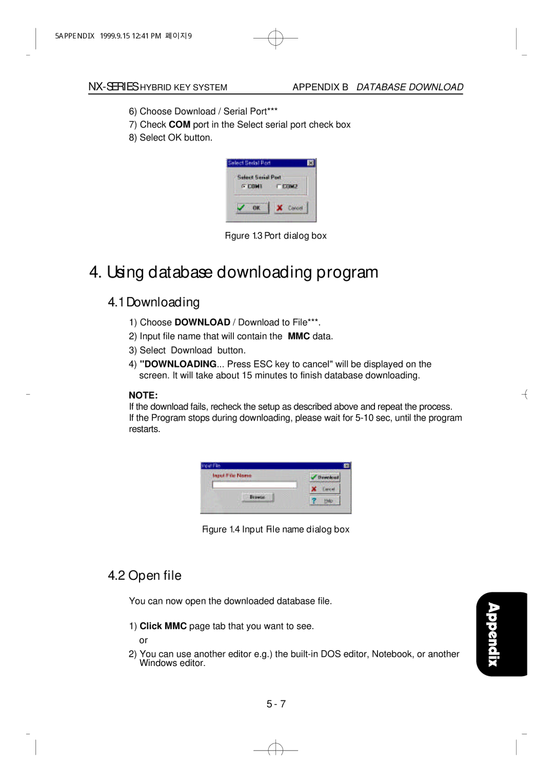 Samsung NX-308 technical manual Downloading, Open file 