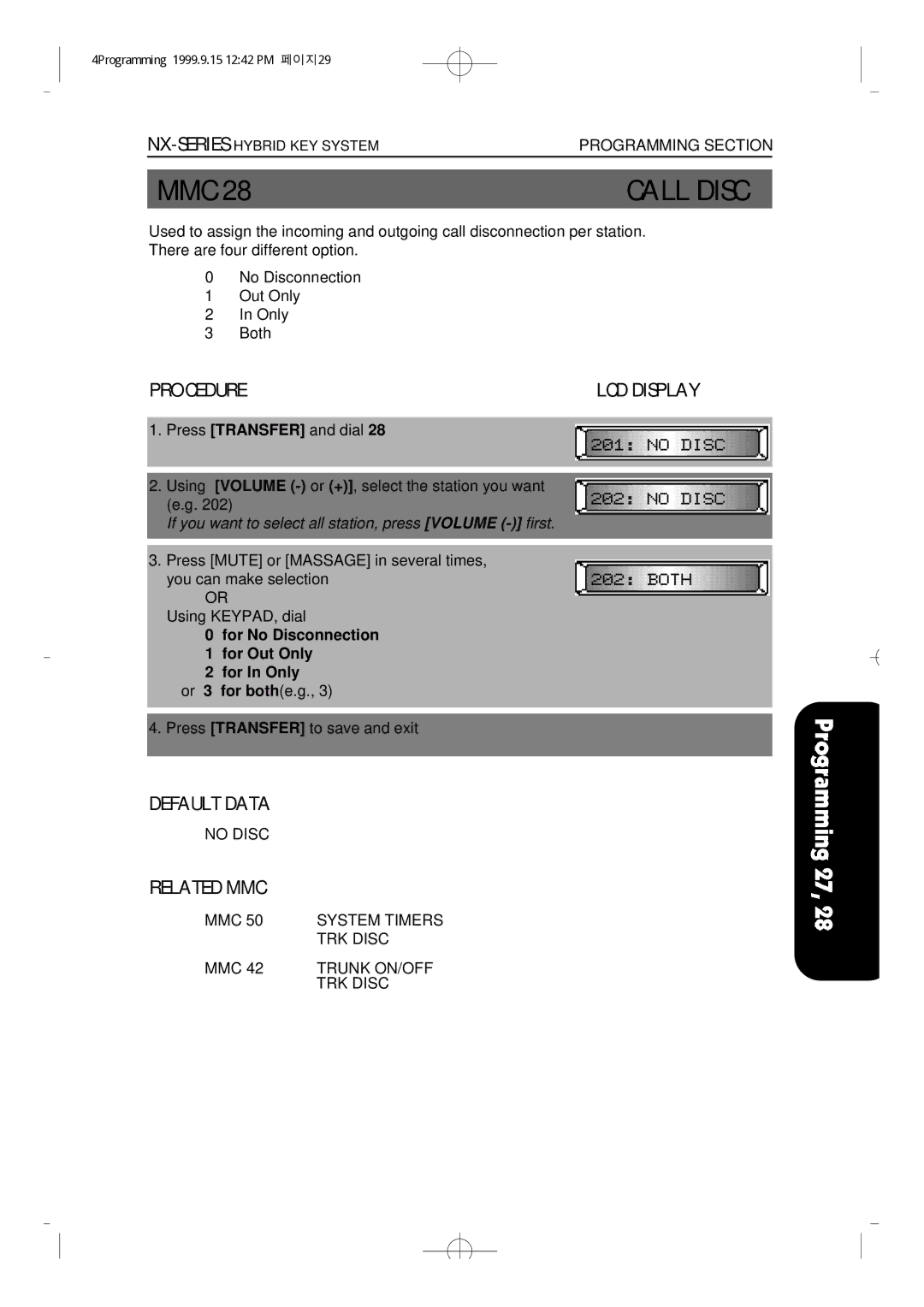 Samsung NX-308 technical manual Call Disc 