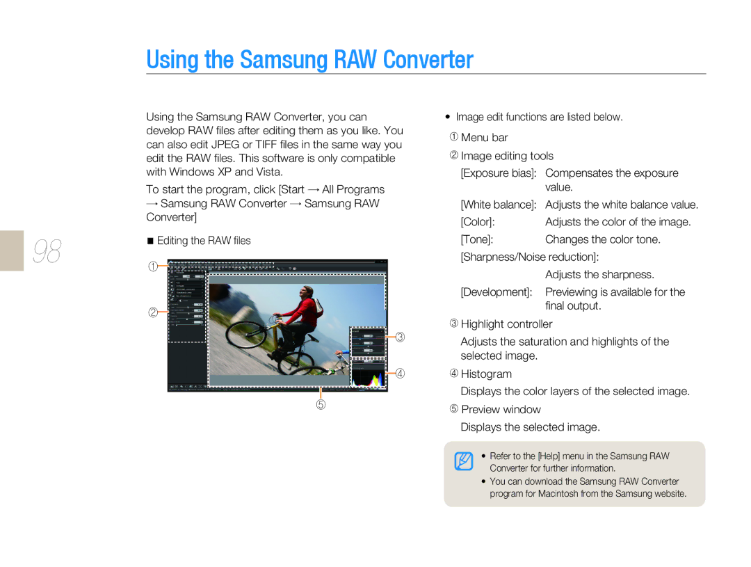 Samsung NX-series, NX 10 user manual Using the Samsung RAW Converter, Color 