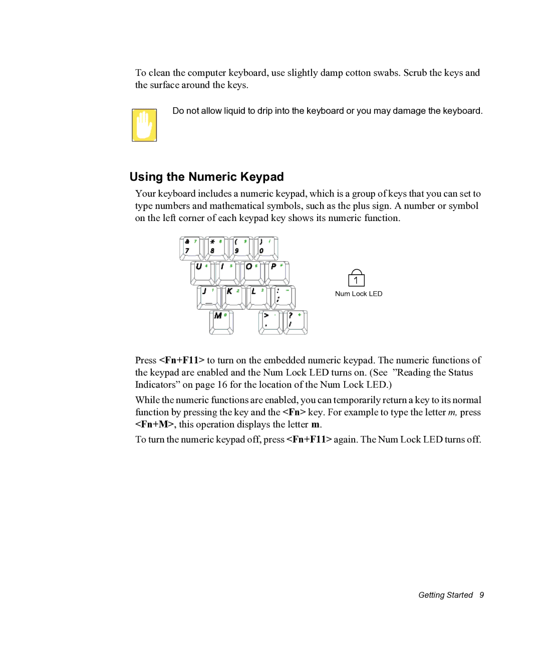 Samsung NX05RHZBTC/SUK, NX05PRC000/SEG manual Using the Numeric Keypad 