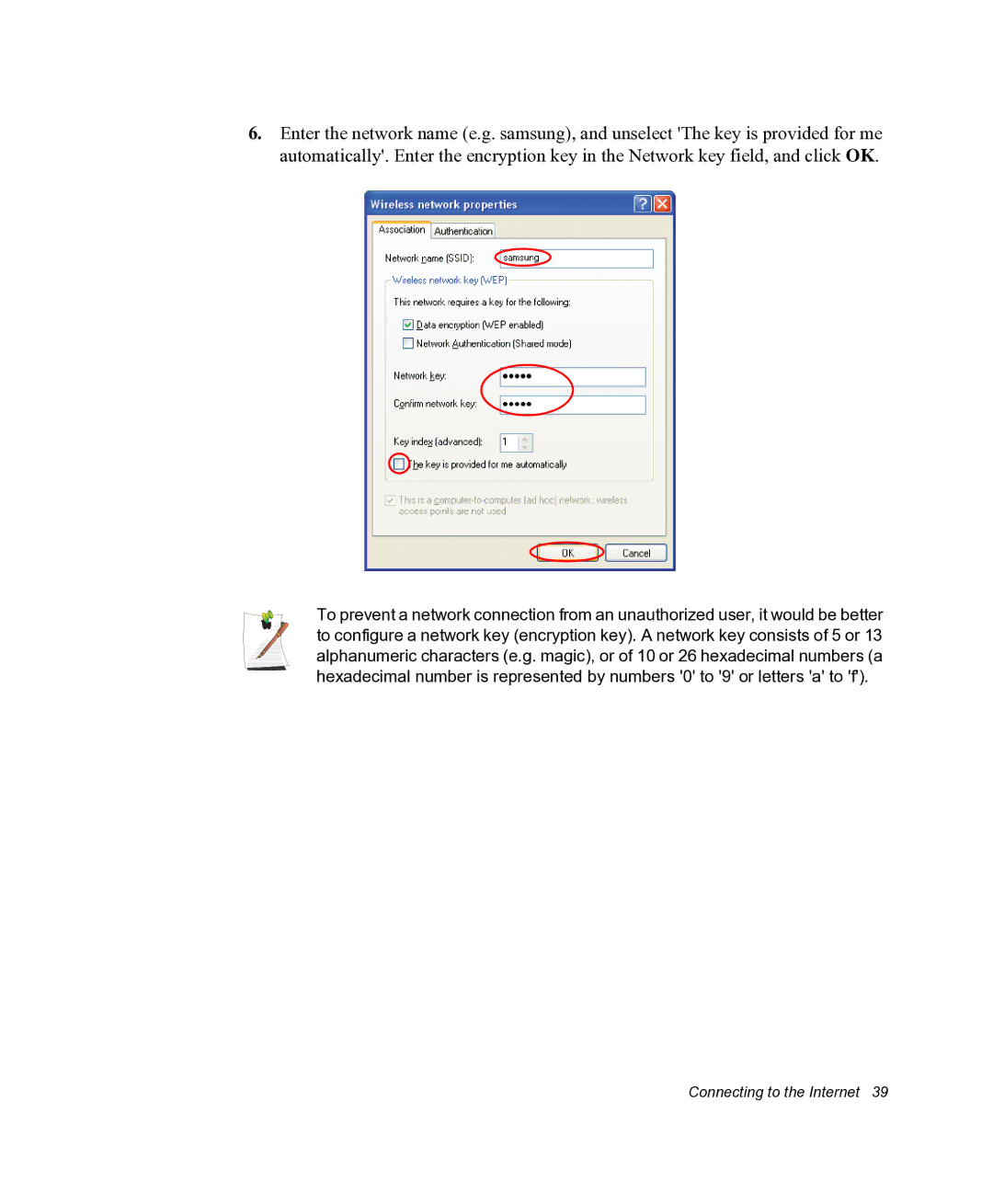 Samsung NX05RHZBTC/SUK, NX05PRC000/SEG manual Connecting to the Internet 