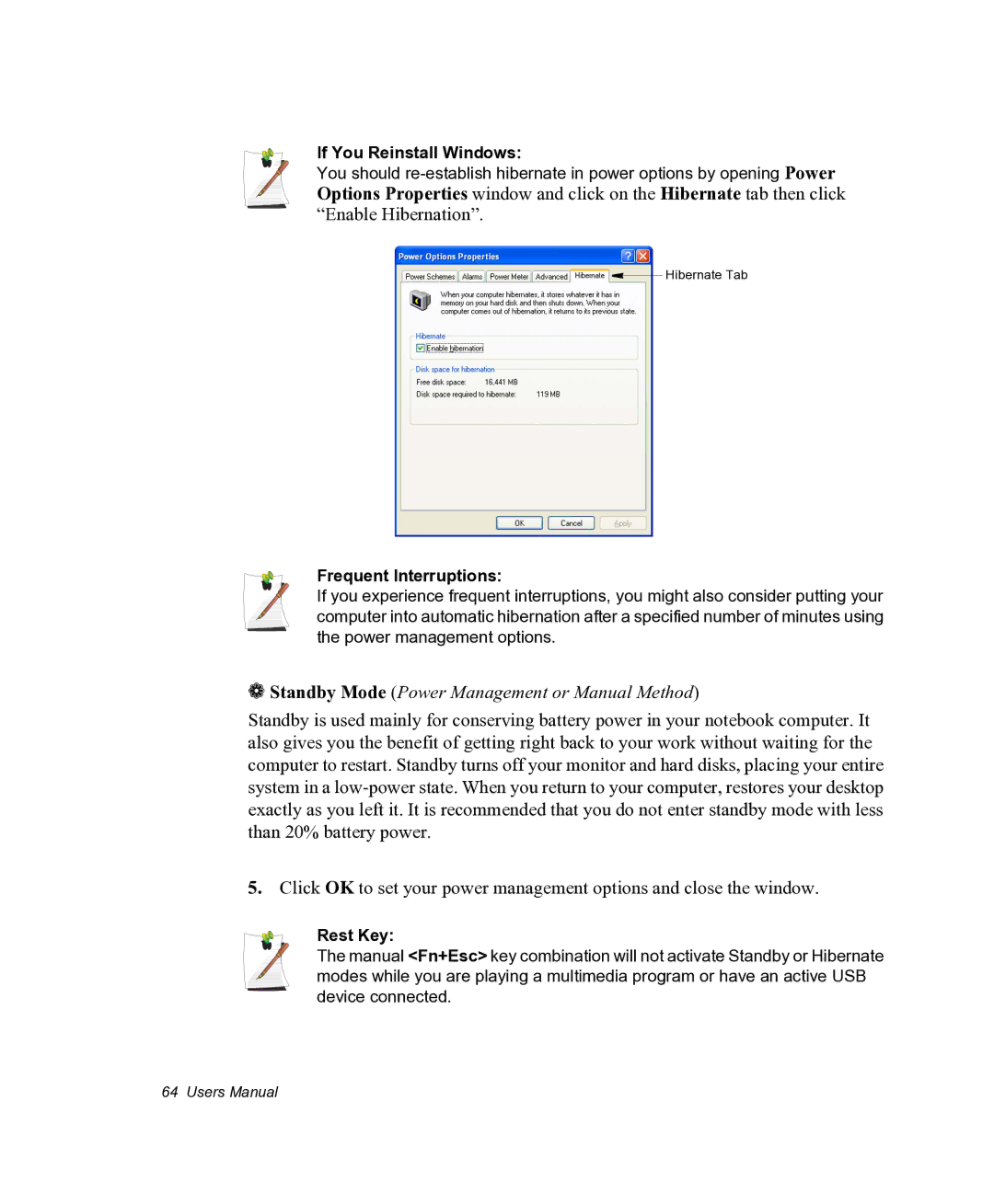 Samsung NX05PRC000/SEG, NX05RHZBTC/SUK manual If You Reinstall Windows, Frequent Interruptions, Rest Key 