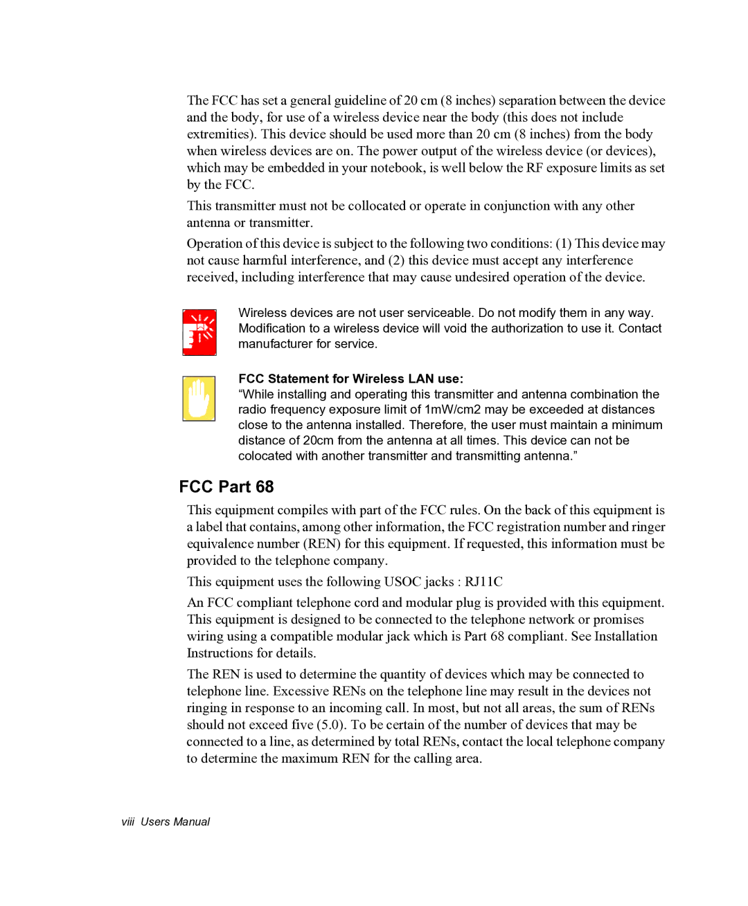 Samsung NX05RHZBTC/SUK, NX05PRC000/SEG manual FCC Part, FCC Statement for Wireless LAN use 