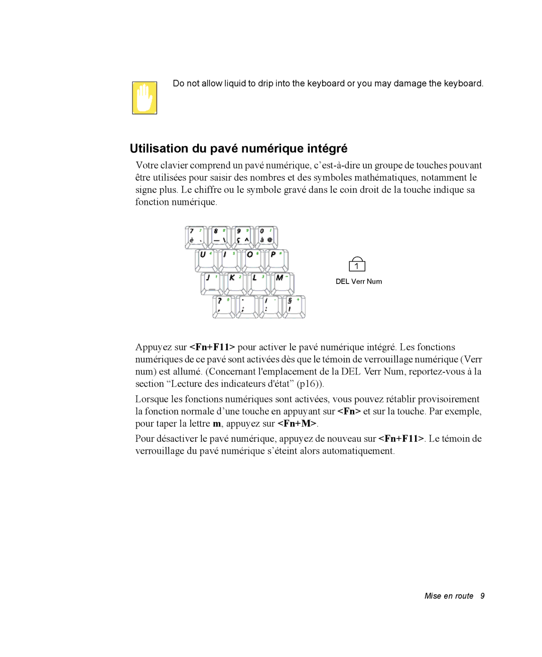 Samsung NX05TPBFTJ/SEF, NX05RP2PMA/SEF, NX05BP1VM2/SEF, NX05BP1VP6/SEF, NX05RP2RBC/SEF Utilisation du pavé numérique intégré 