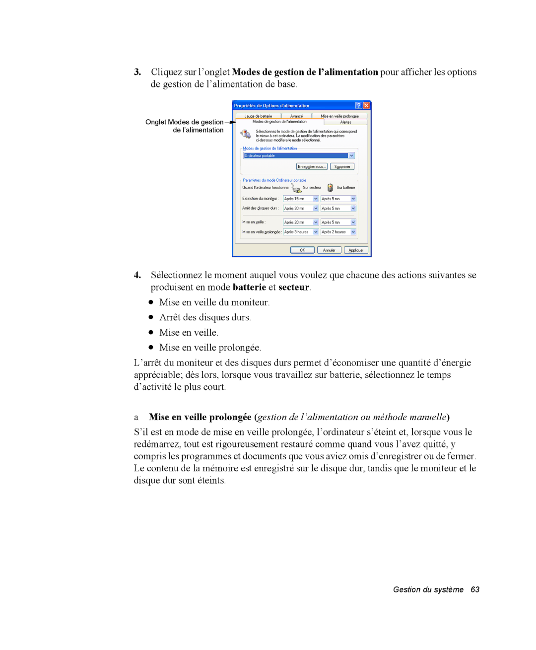 Samsung NX05TPBFTJ/SEF, NX05RP2PMA/SEF, NX05BP1VM2/SEF, NX05BP1VP6/SEF, NX05RP2RBC/SEF, NX05RP80C6/SEF manual Gestion du système 