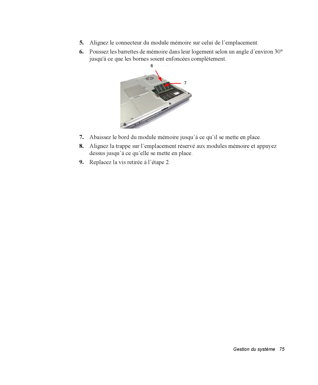 Samsung NX05PRT000/SEF, NX05RP2PMA/SEF, NX05BP1VM2/SEF, NX05BP1VP6/SEF, NX05RP2RBC/SEF, NX05TPBFTJ/SEF manual Gestion du système 