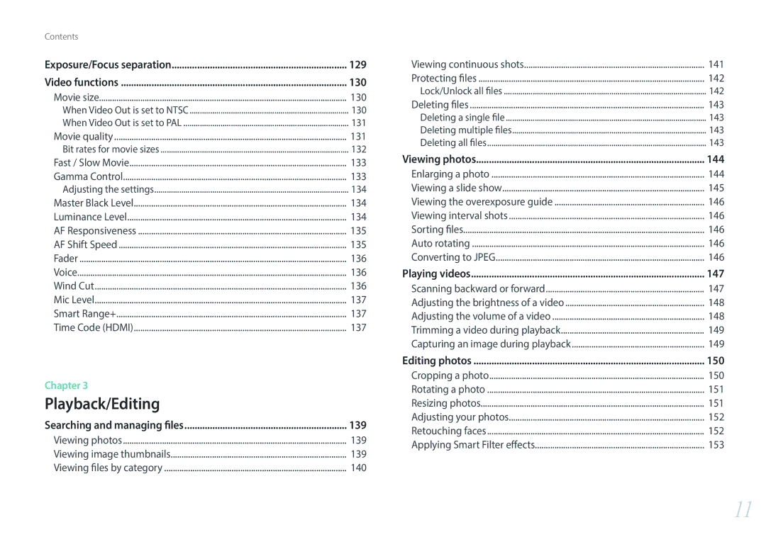 Samsung NX1 user manual 140, 142, 143, 146 