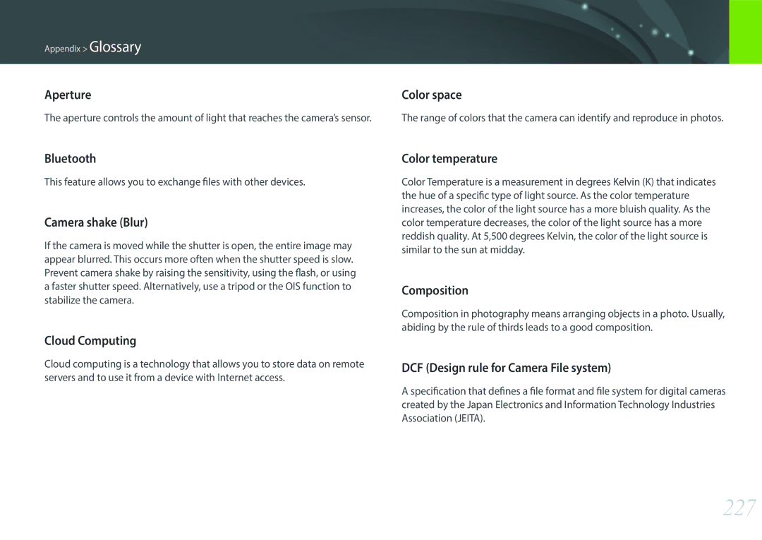 Samsung NX1 user manual 227 