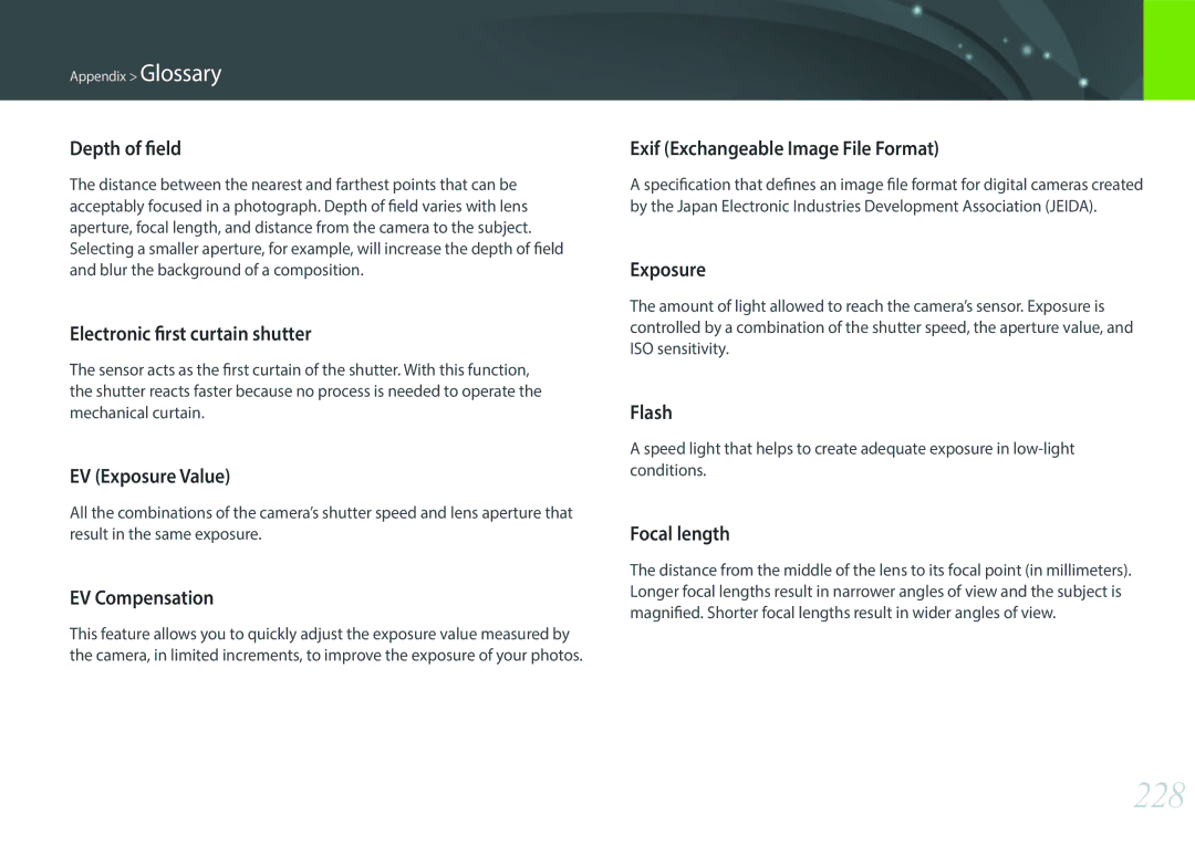 Samsung NX1 user manual 228 