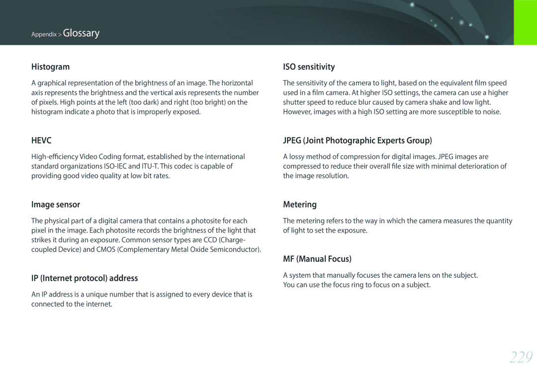 Samsung NX1 user manual 229 