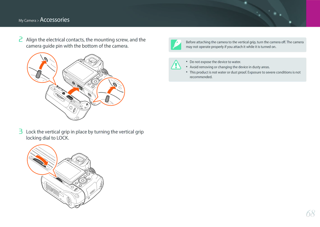 Samsung NX1 user manual My Camera Accessories 