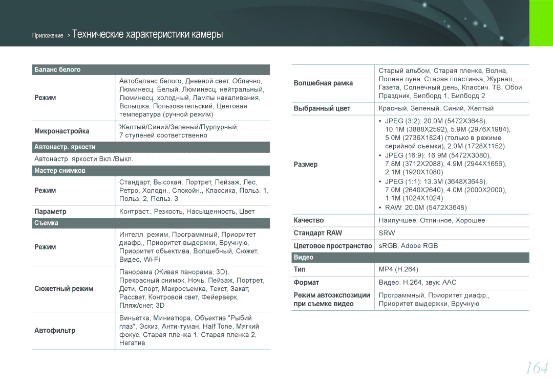 Samsung NX1000 manual 164 