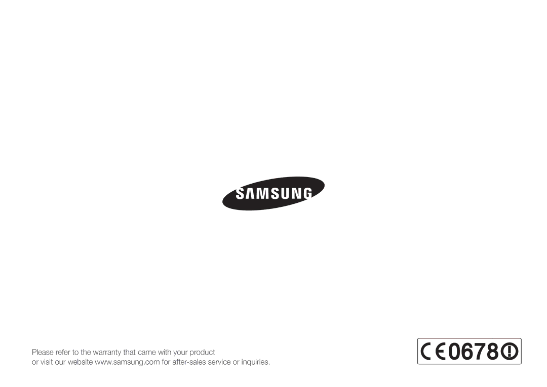 Samsung NX1000 user manual Please refer to the warranty that came with your product 