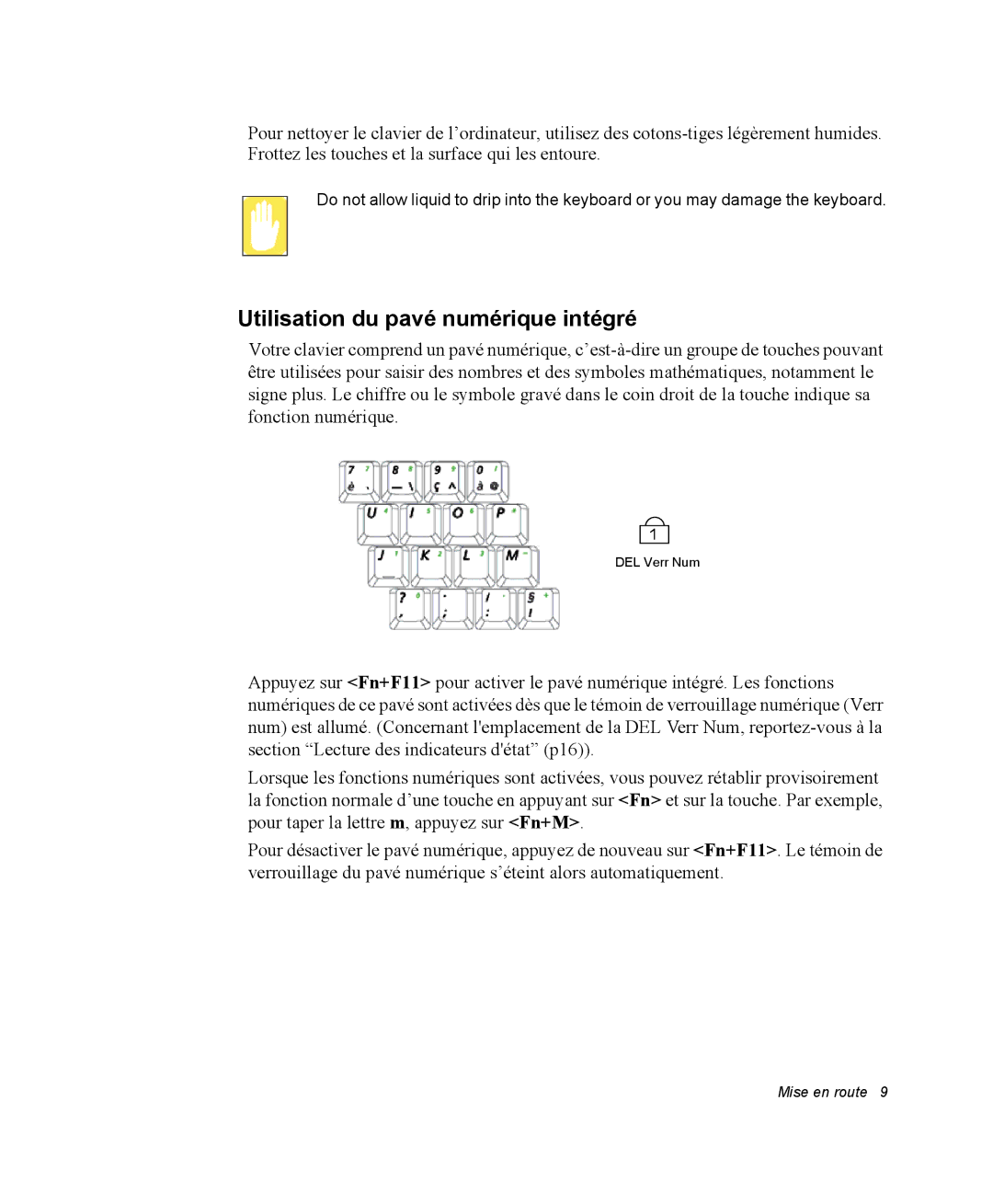 Samsung NX15RP1X1C/SEF, NX15TPDCRF/SEF, NX15TPHGVQ/SEF, NX15PRT001/SEF, NX15RP1R78/SEF Utilisation du pavé numérique intégré 