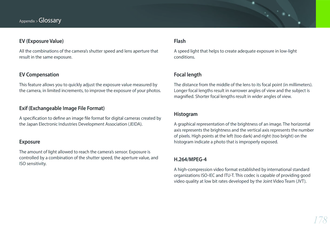 Samsung NX3000 user manual 178 