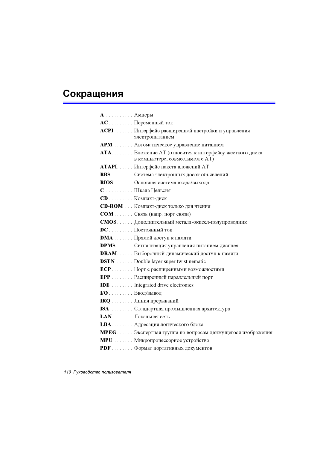 Samsung NX30RP0AB4/SEK, NX30RH0AB4/SEK, NX30RH0D0E/SER, NX30RH0D0E/SEK, NX30RP0D0E/SEK, NX30RH0AB4/SER manual Cокращения 