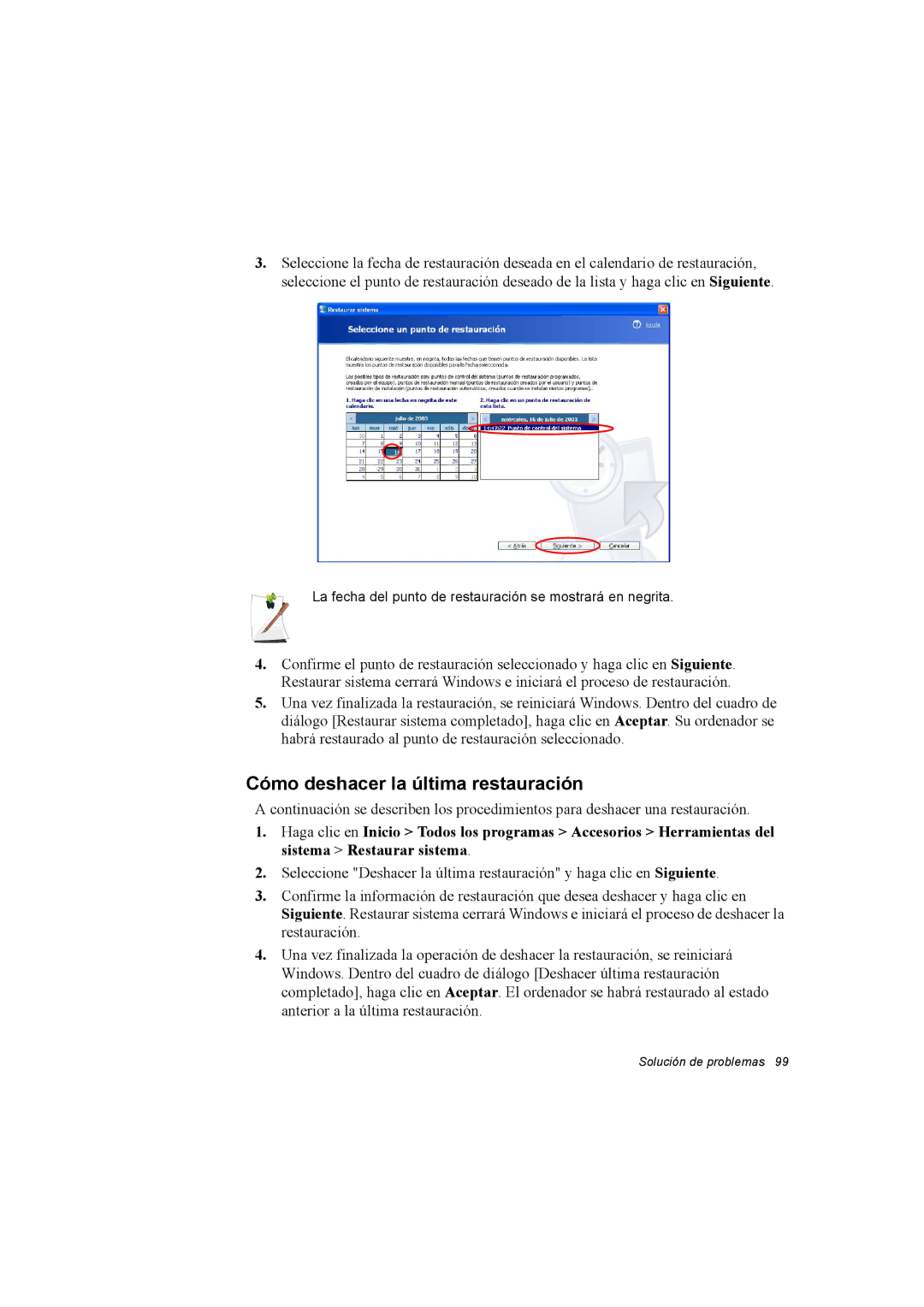 Samsung NX30PRC001/SES, NX30RH1PDU/SES, NX30PRC000/SES manual Cómo deshacer la última restauración 