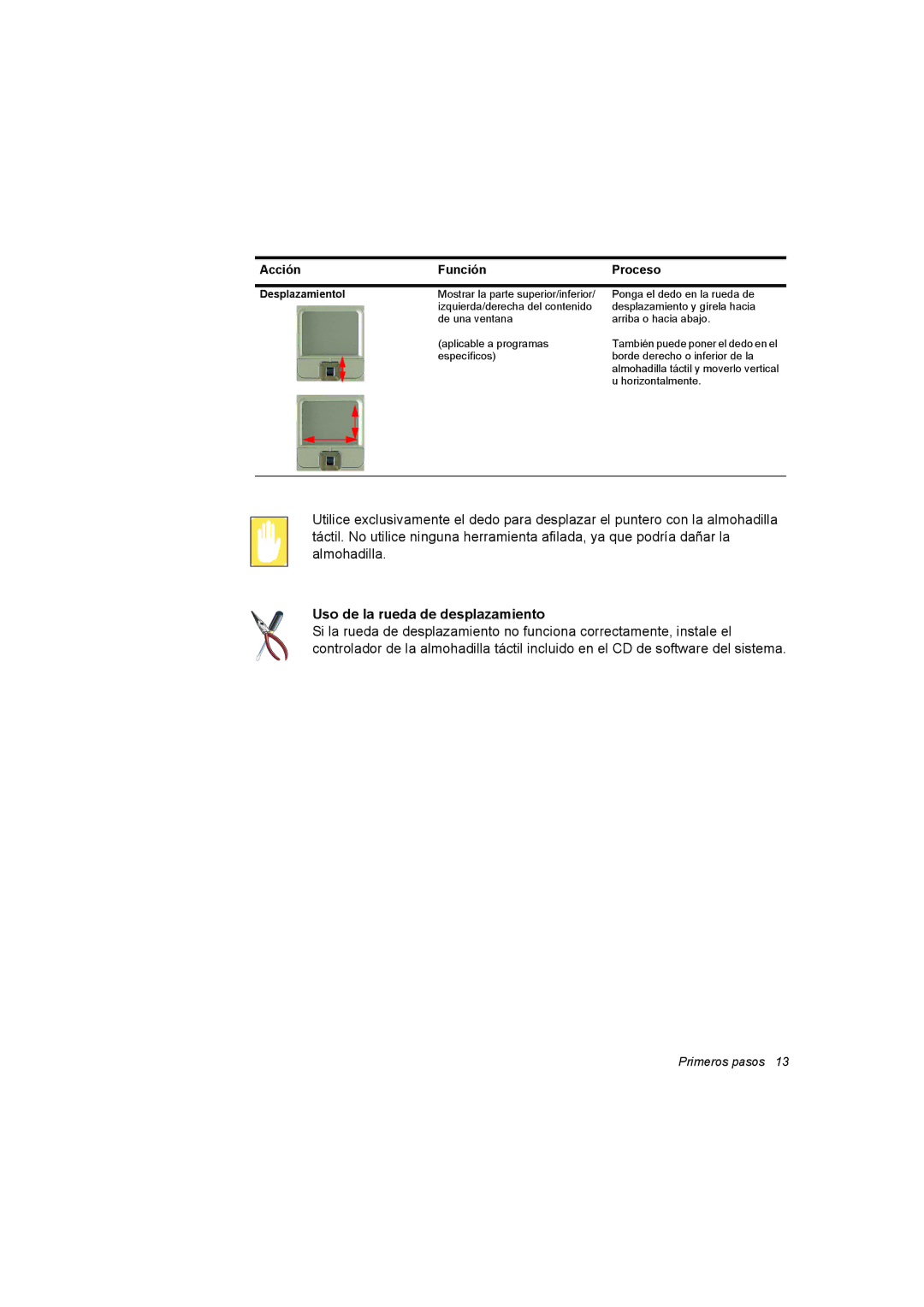 Samsung NX30PRC000/SES, NX30RH1PDU/SES, NX30PRC001/SES manual Uso de la rueda de desplazamiento, Acción Función 